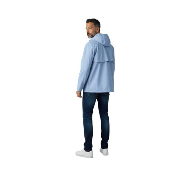 Ozark Trail Men's Light Blue Rain Jacket - Picture 5 of 16